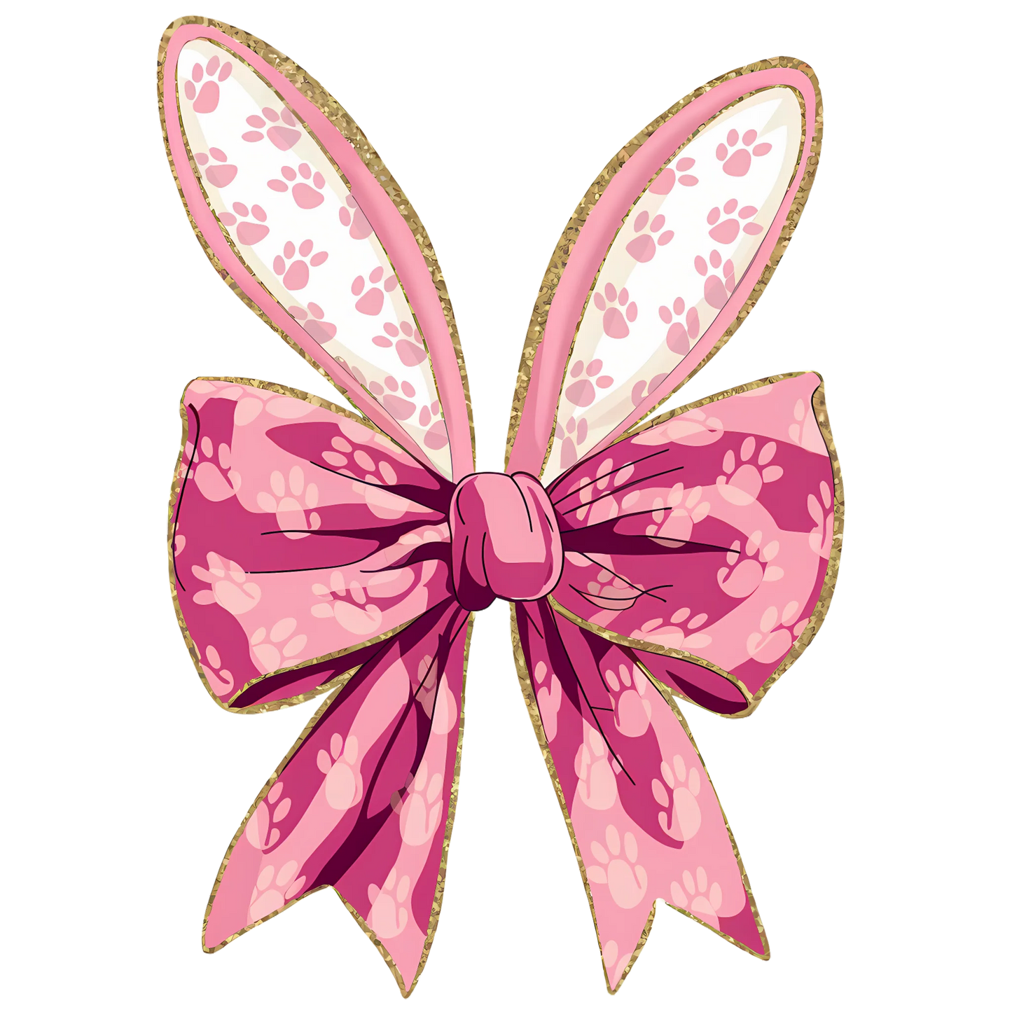 glitter bunny ears dtf transfer