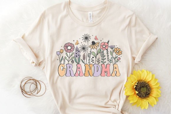 Grandma retro flowers