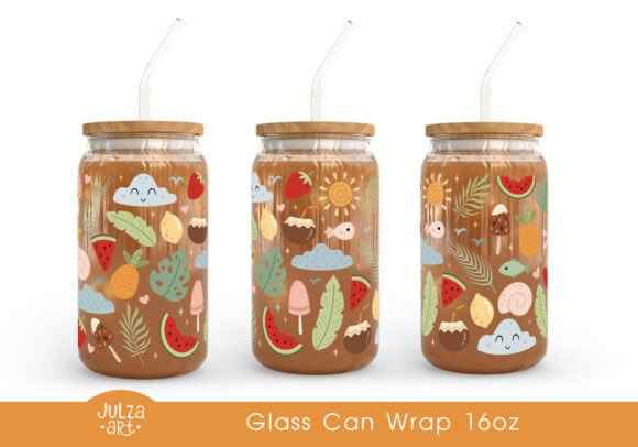Groovy Summer 16oz Tumbler UV DTF Wrap