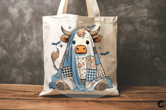 Halloween Cow vintage denim