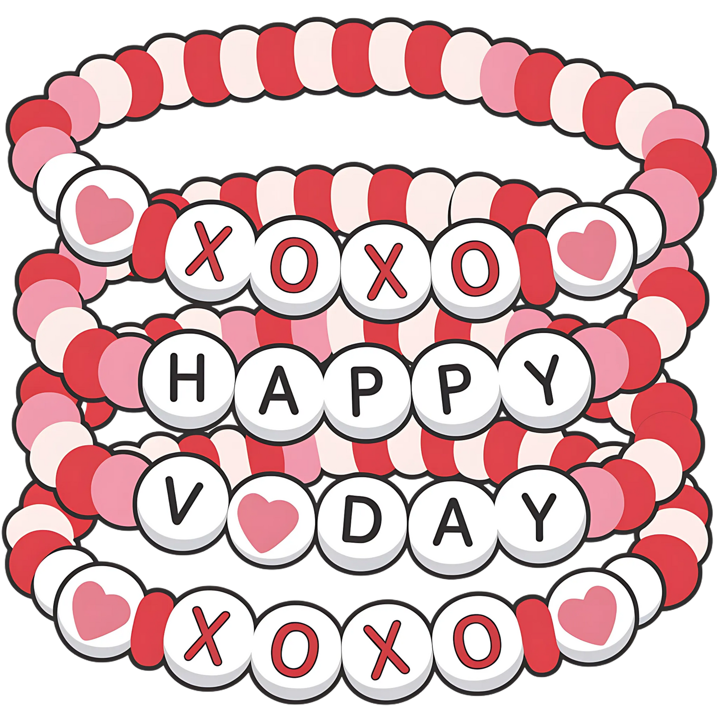 Happy Valentines Day Bracelet Dtf transfer