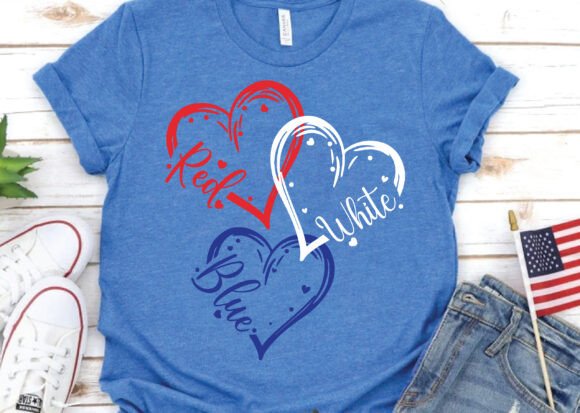 Red White & Blue hearts