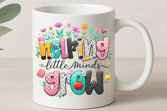 (4in) helping little minds grow uv decal