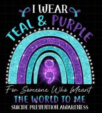 Teal & Purple suicide awareness