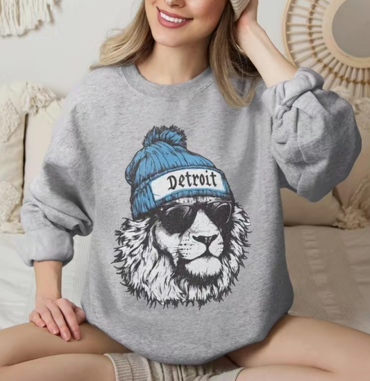 Vintage lions and snow hat dtf transfer