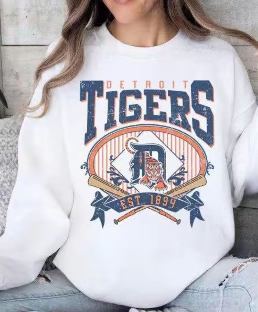 Vintage Tigers dtf transfer