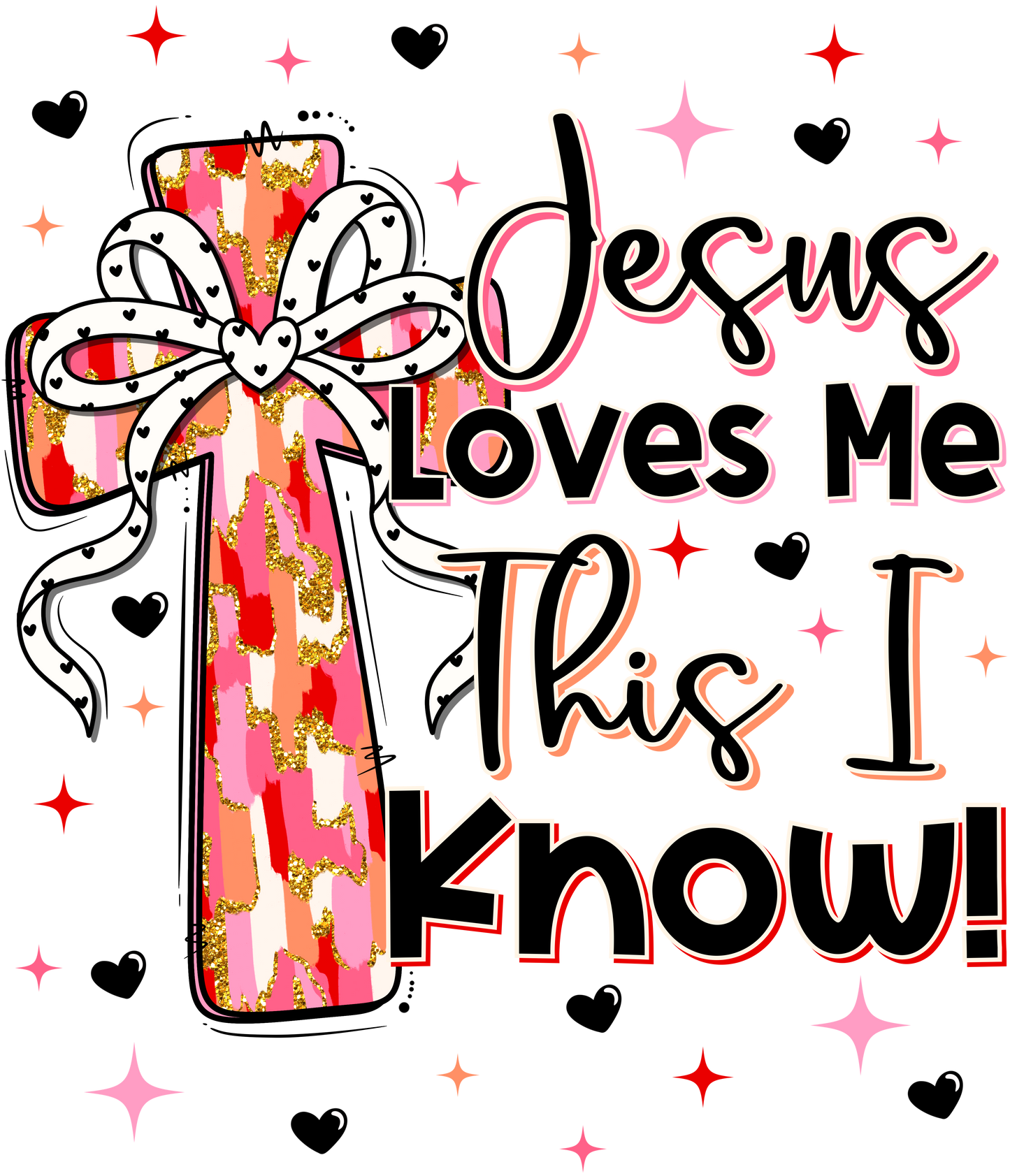 Jesus loves me dtf transfer