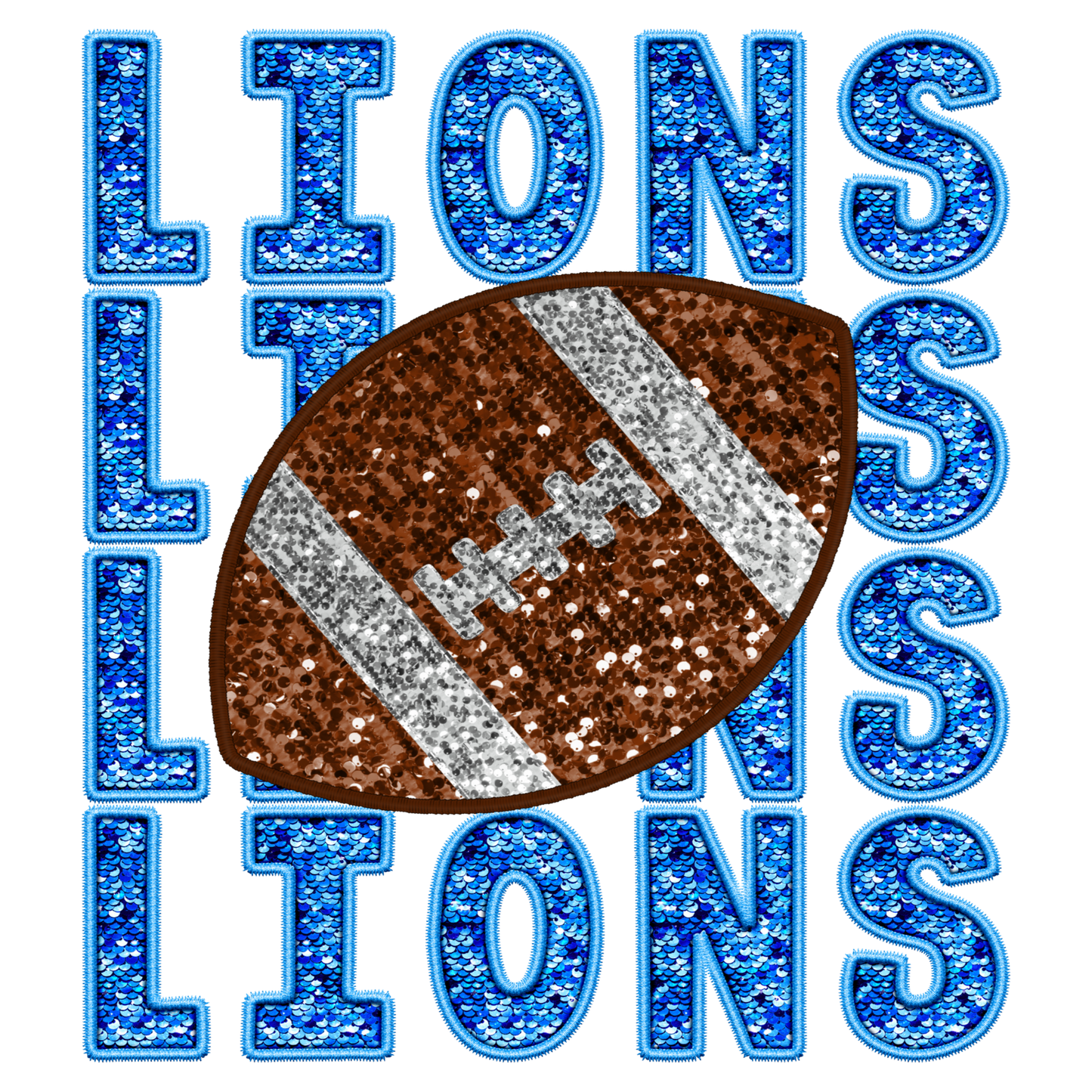 Faux glitter lions