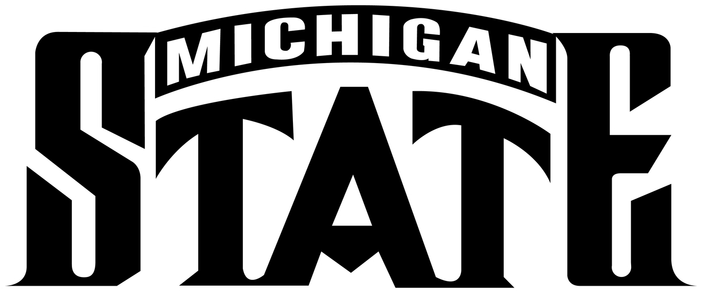 Michigan State Black Dtf transfer