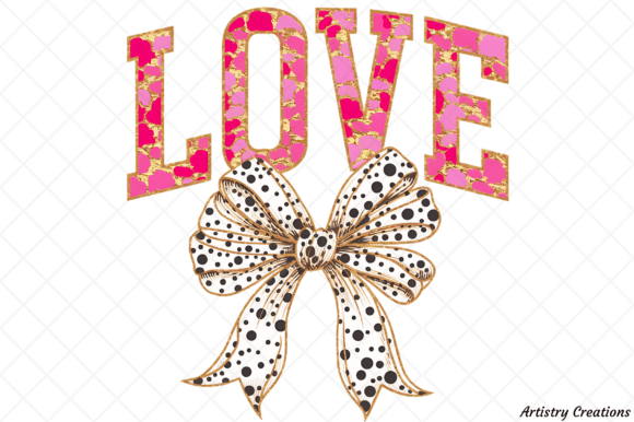 Love bow dtf transfer