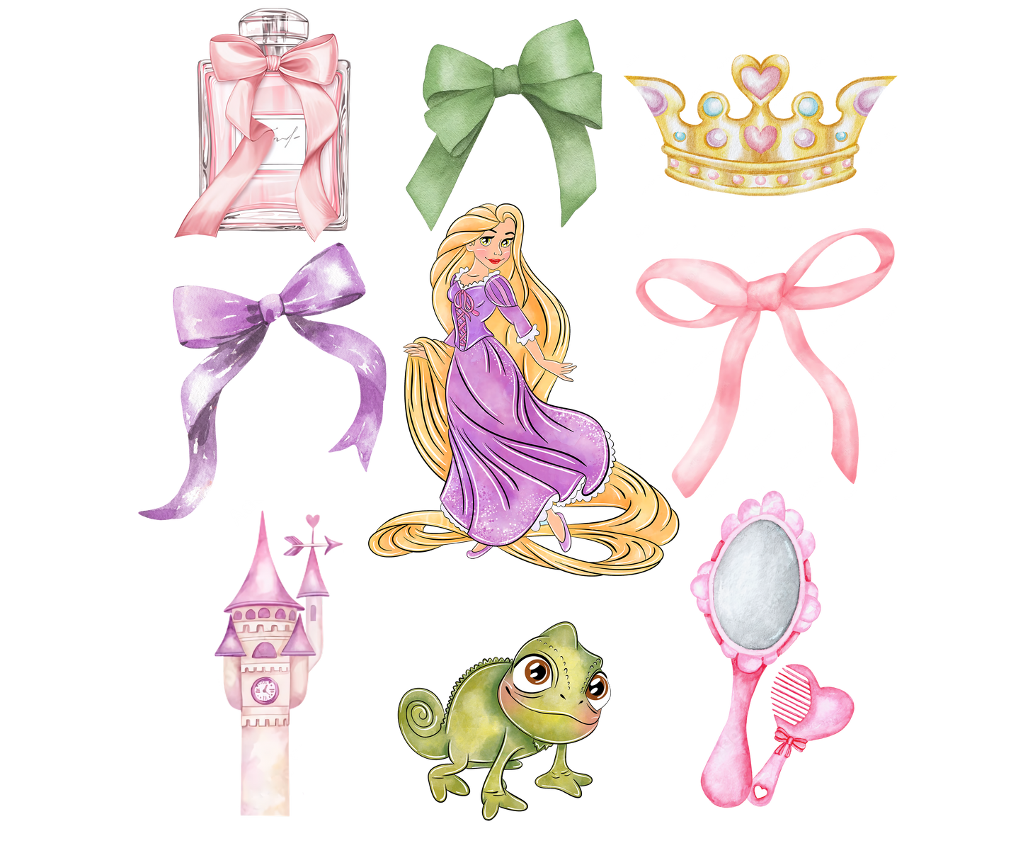 Rapunzel Coquette green bow