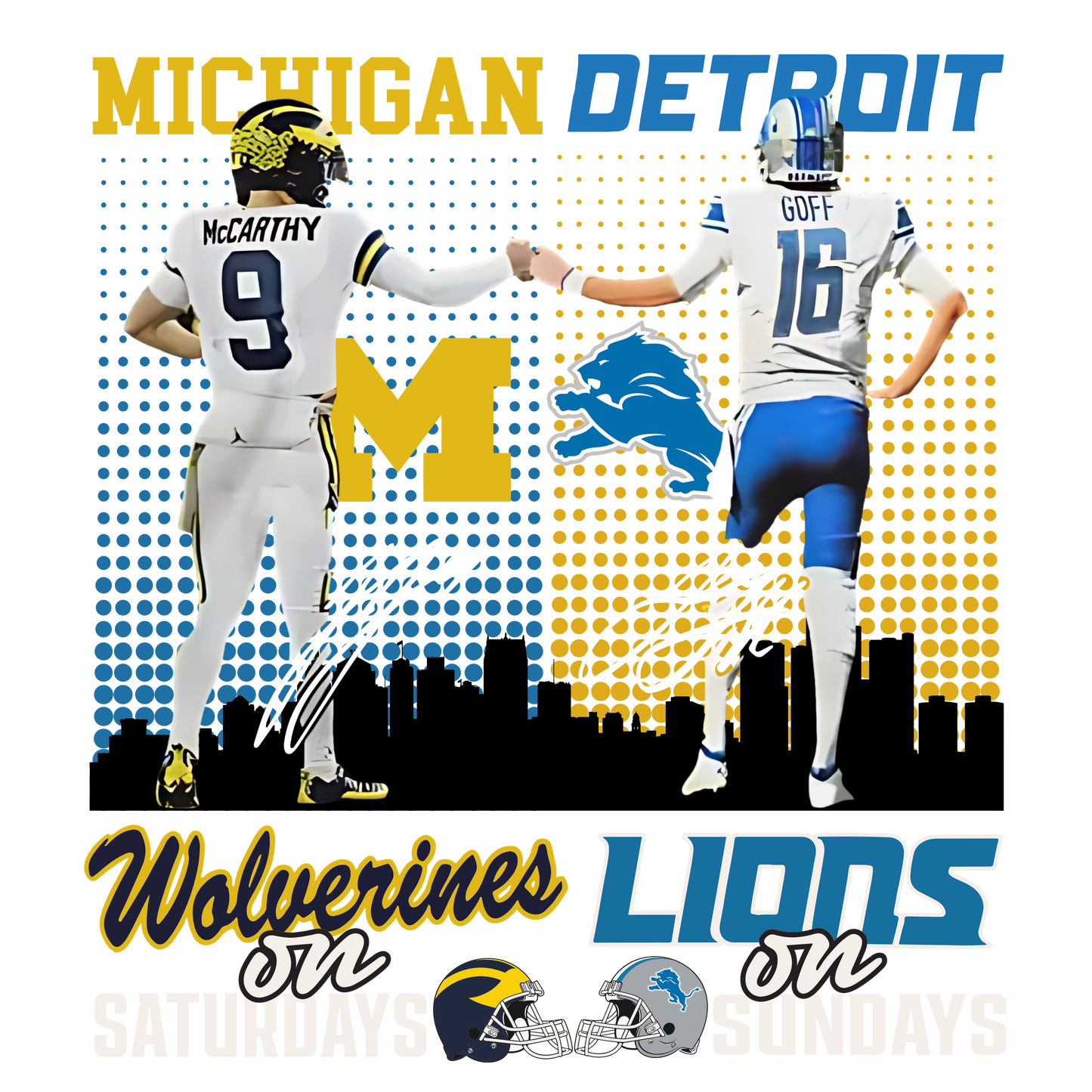 Michigan & Lions Dtf transfer