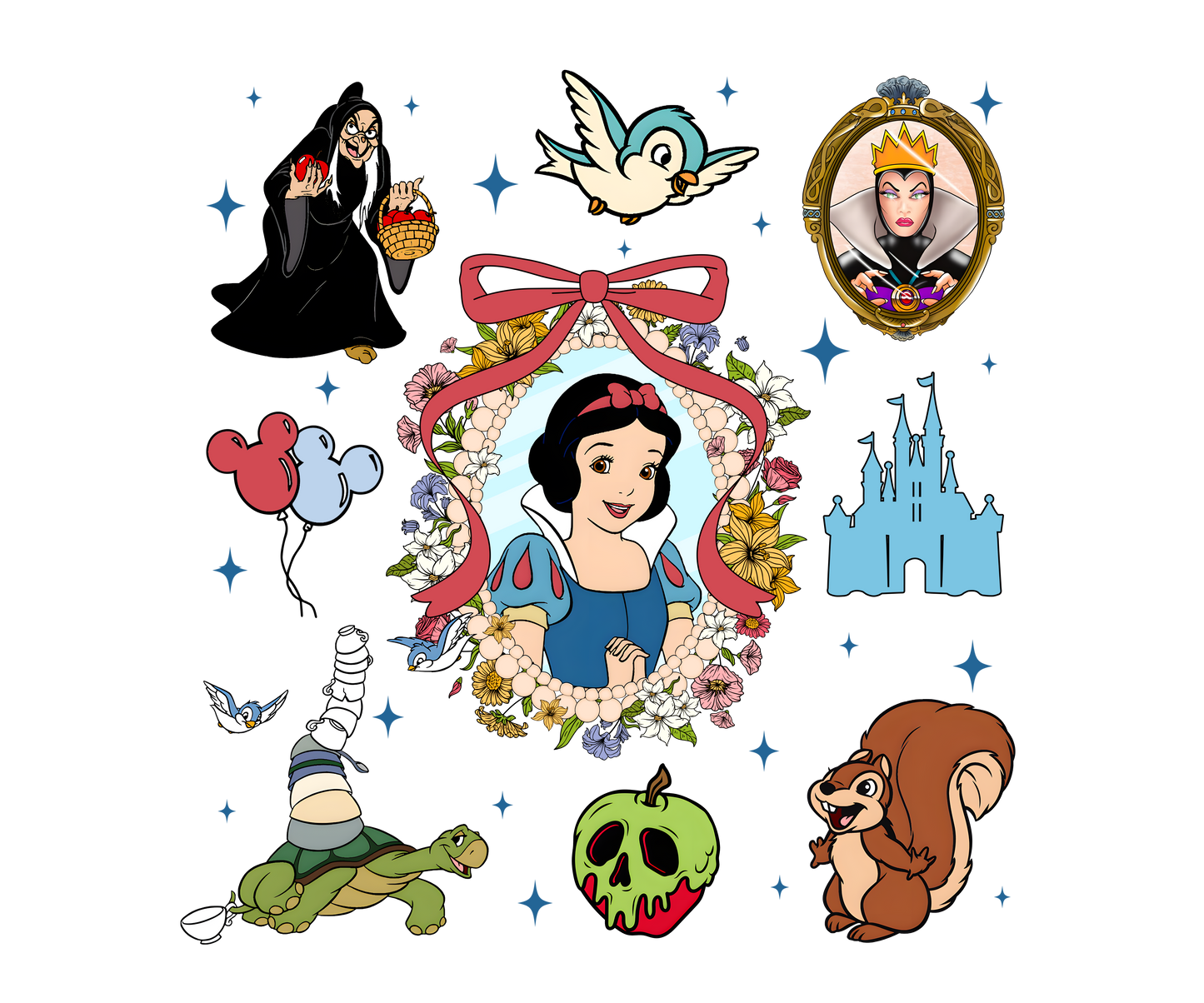 Snow white collage