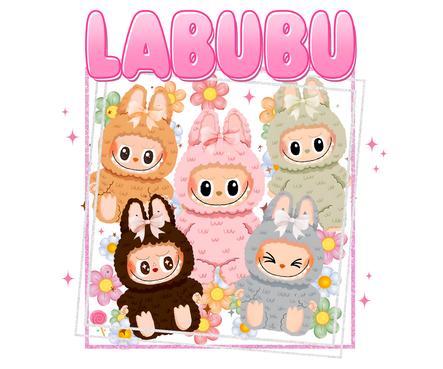 Pink bubble Labubu