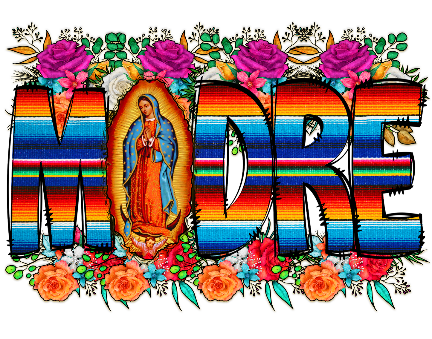 Madre Floral Dtf transfer