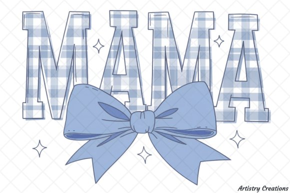 Mama coquette blue & white