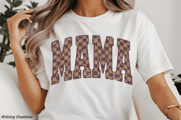 Mama brown & tan checkered