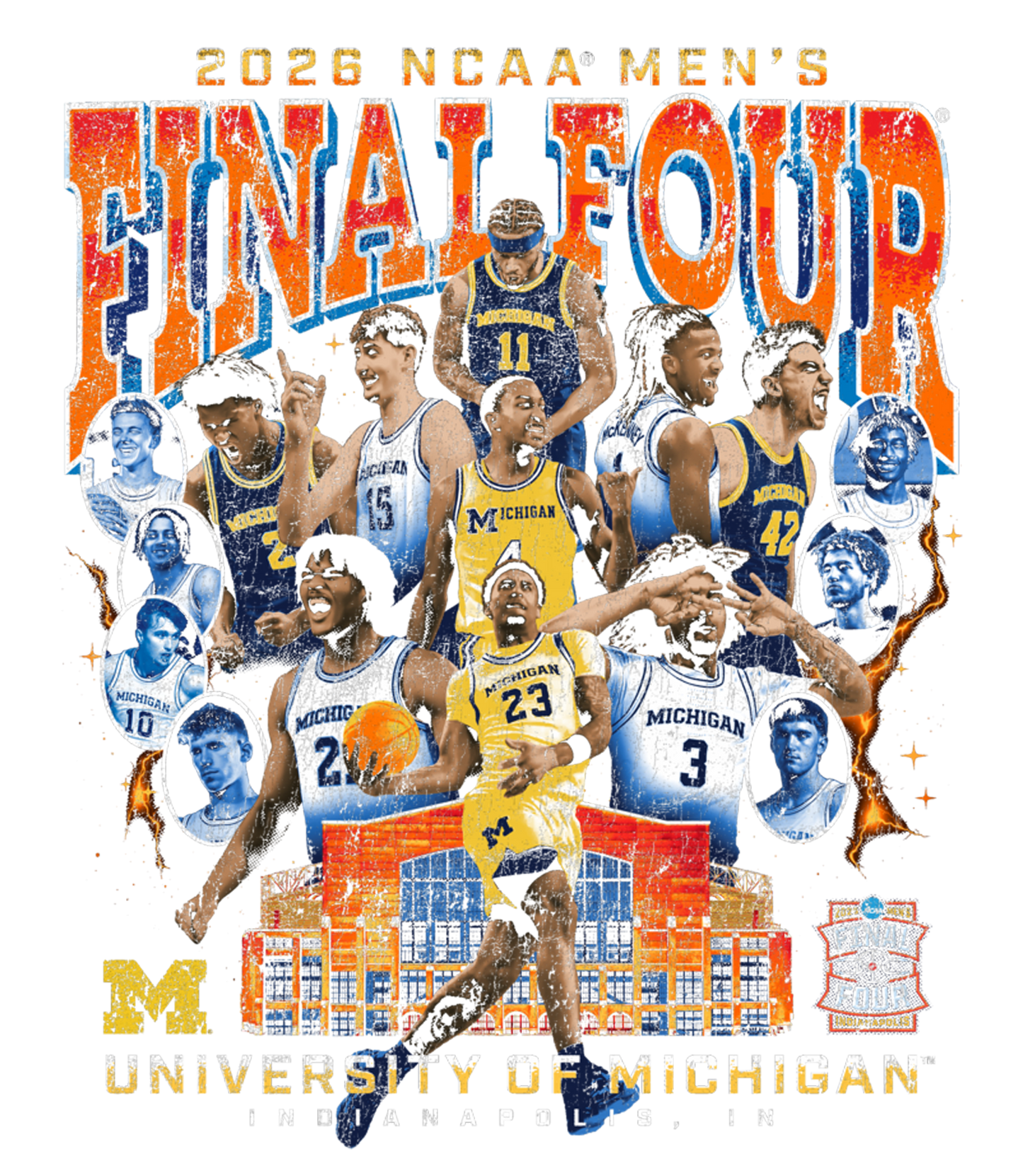 Final four u of m #1 Dtf transfer