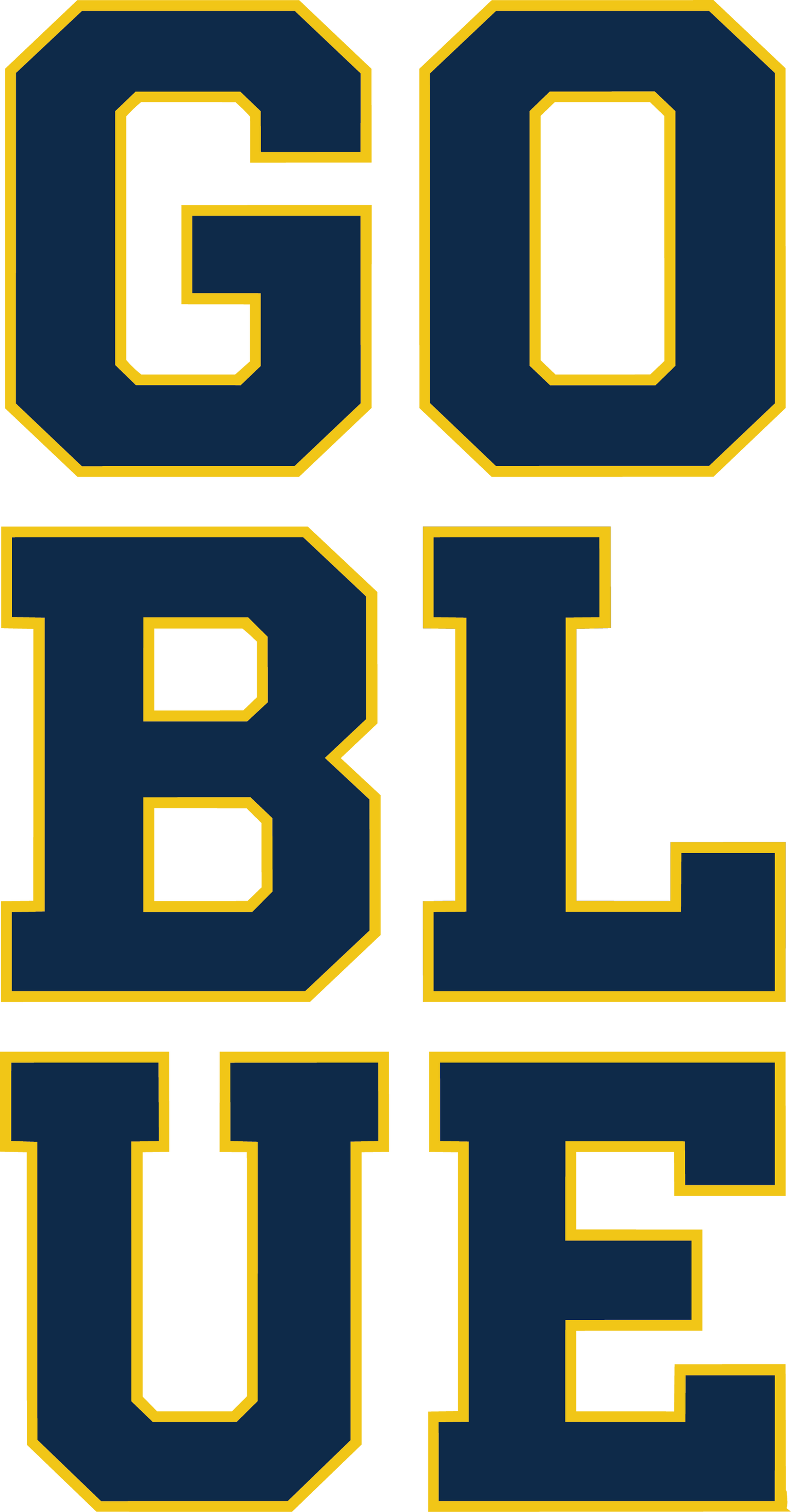 MICHIGAN GO BLUE stacked DTF TRANSFER