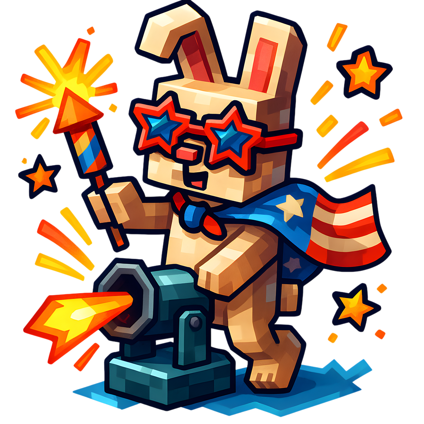 Rabbit Minecraft flag