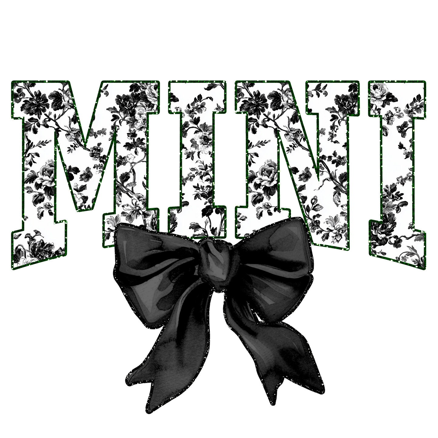 Mini Black Coquette Dtf transfer - Hur&Co.