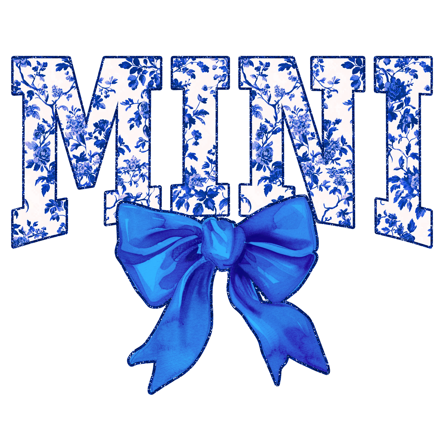 Mini Blue Coquette Dtf transfer - Hur&Co.