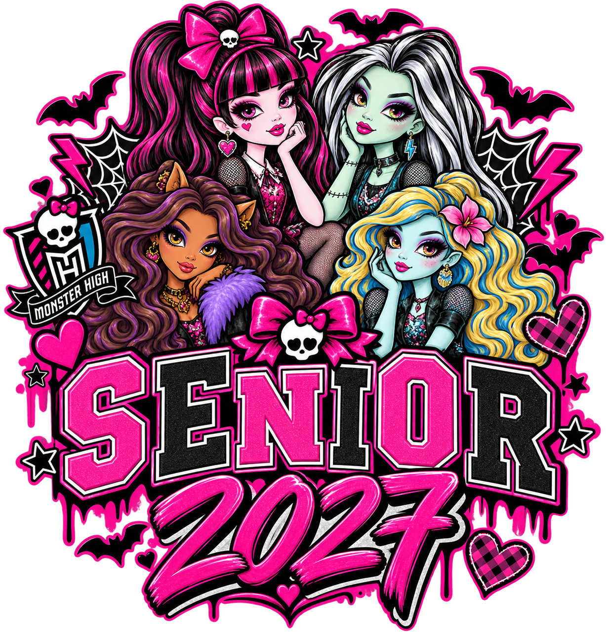 SENIOR MONSTER HIGH 2027 DTF transfer