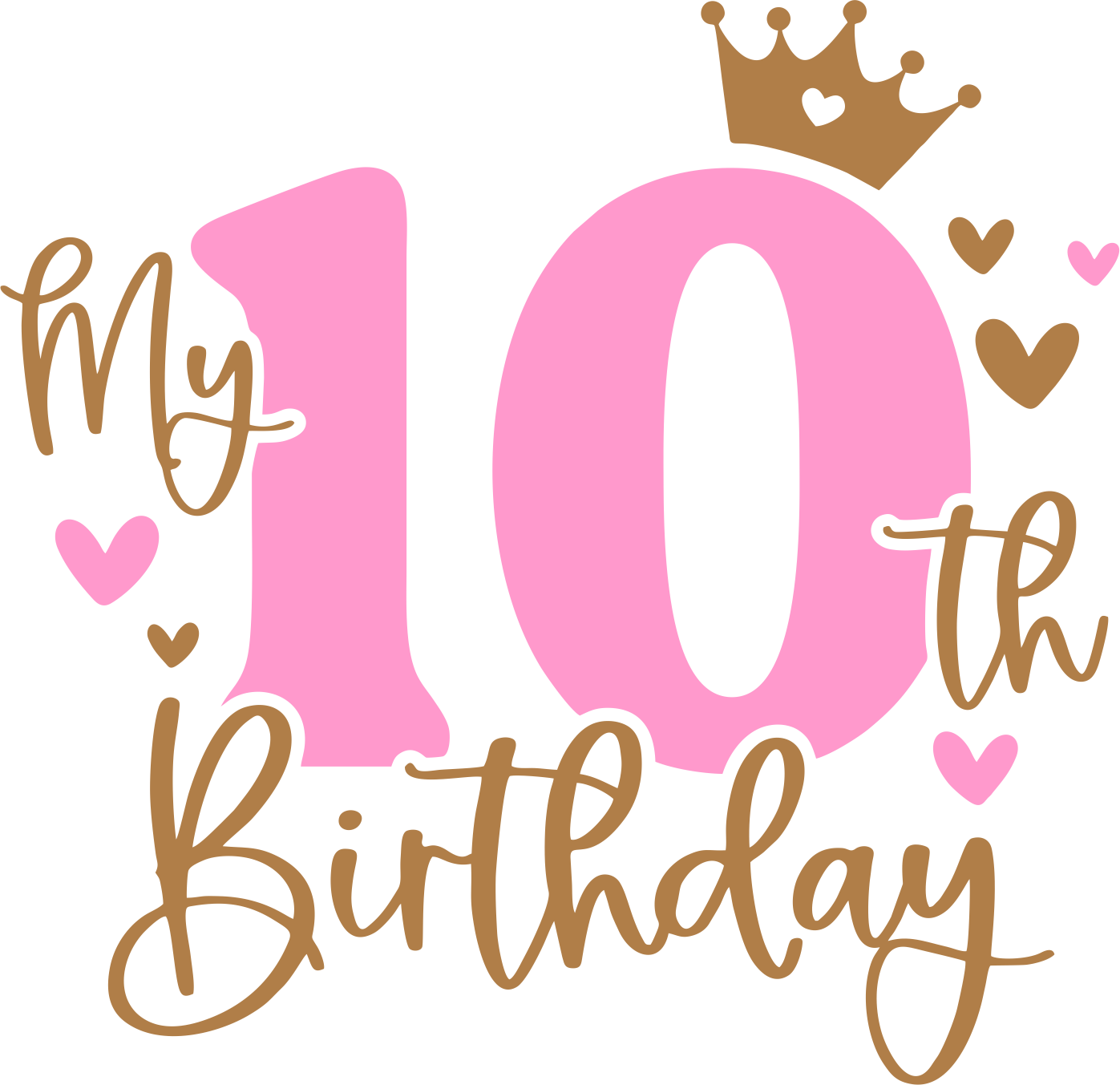 My 10th Birthday dtf transfer - Hur&Co.