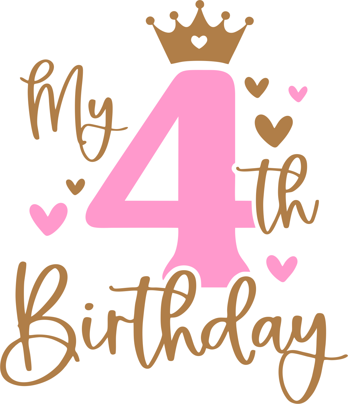 My 4th Birthday dtf transfer