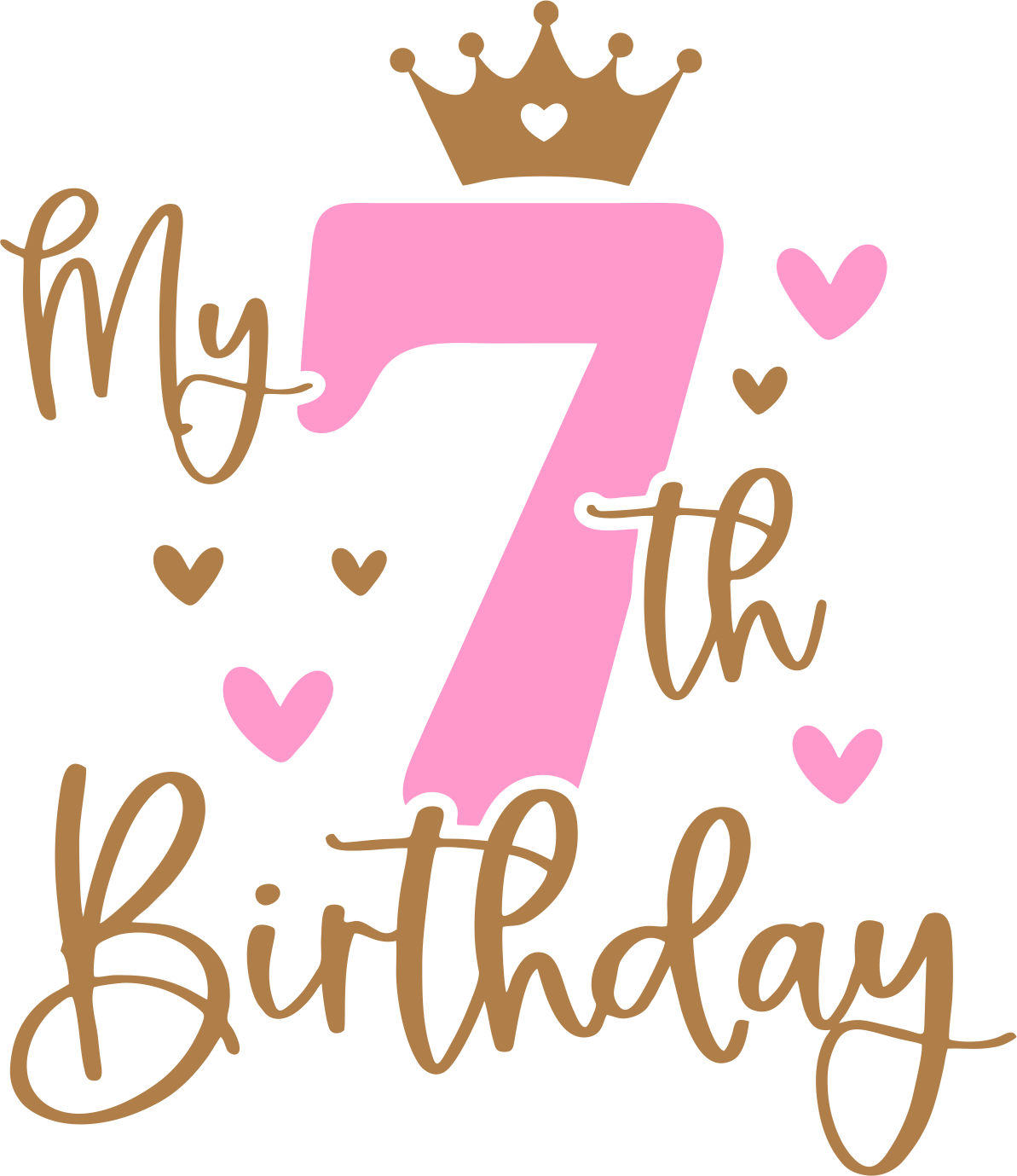 My 7th Birthday dtf transfer