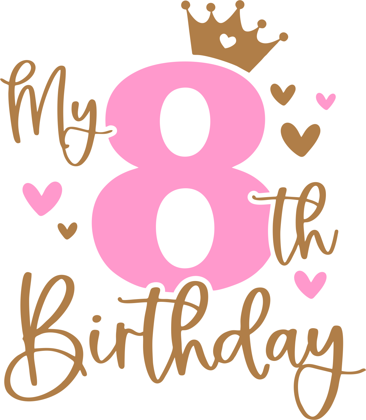 My 8th Birthday dtf transfer