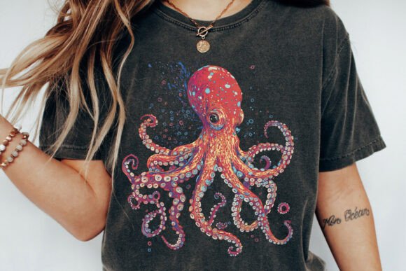 Watercolor octopus