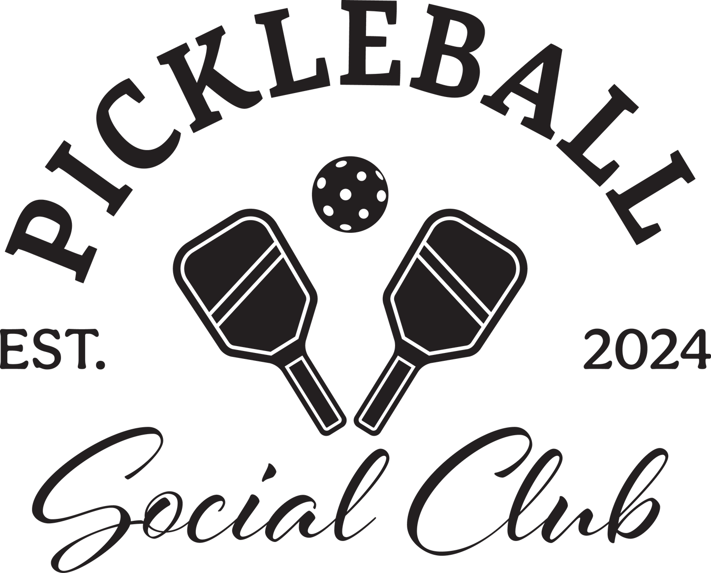 Pickleball Social club dtf transfer