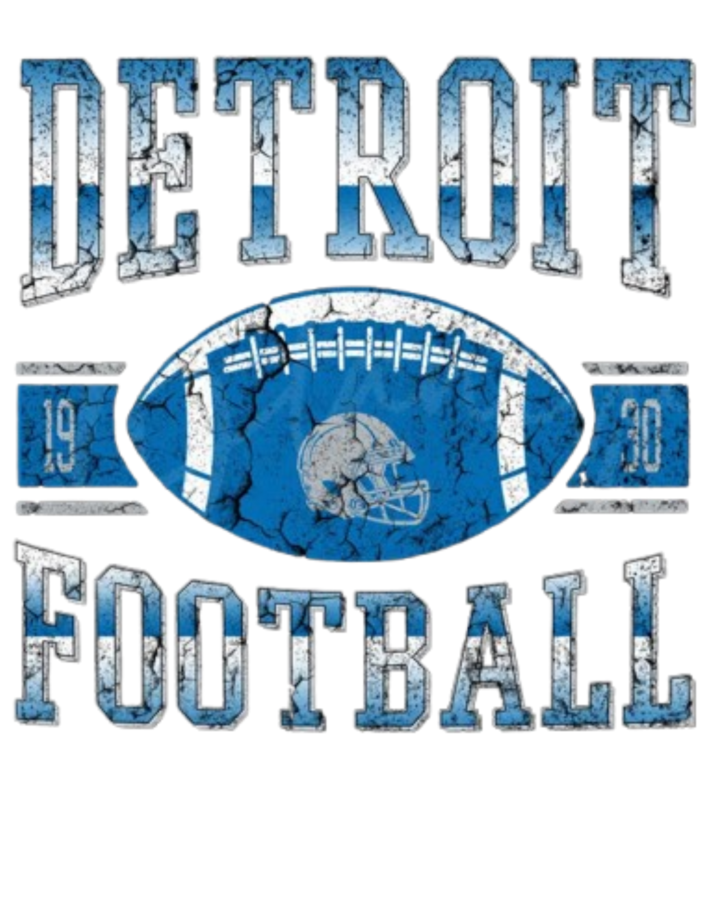 Grunge Detroit Football