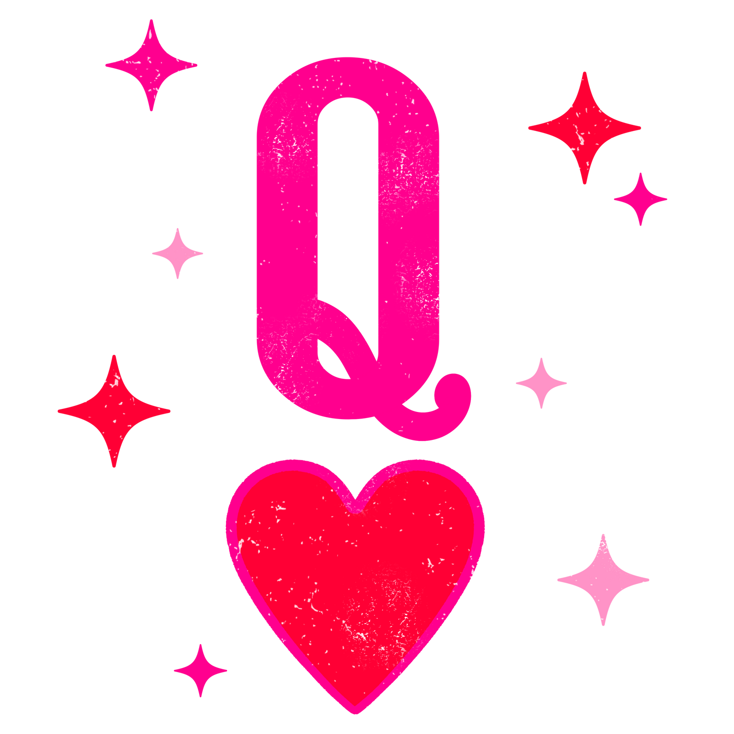 QUEEN of hearts dtf transfer