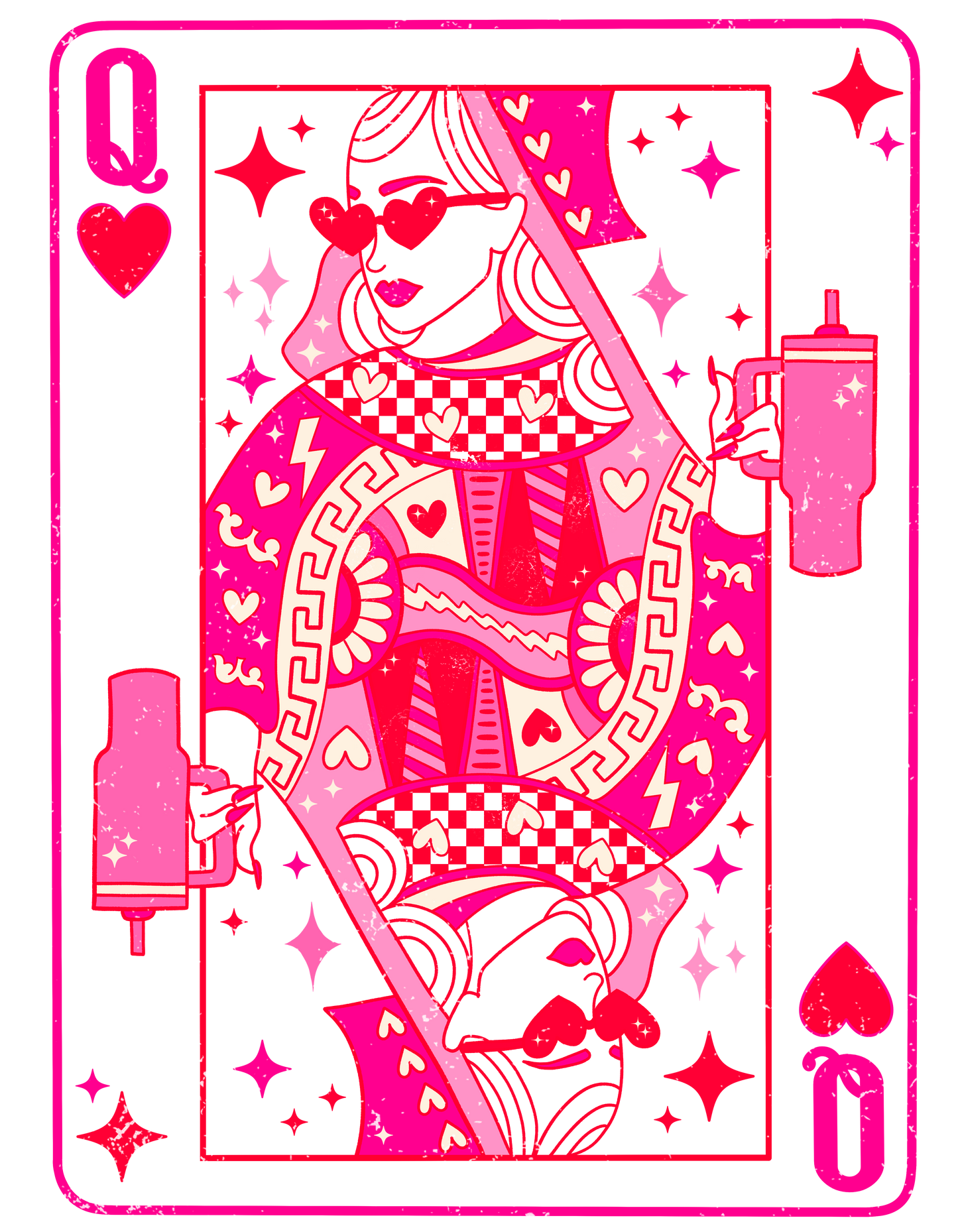 QUEEN of hearts dtf transfer