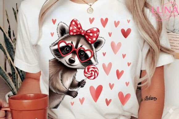 Peek a boo racoon ❤️ dtf transfer