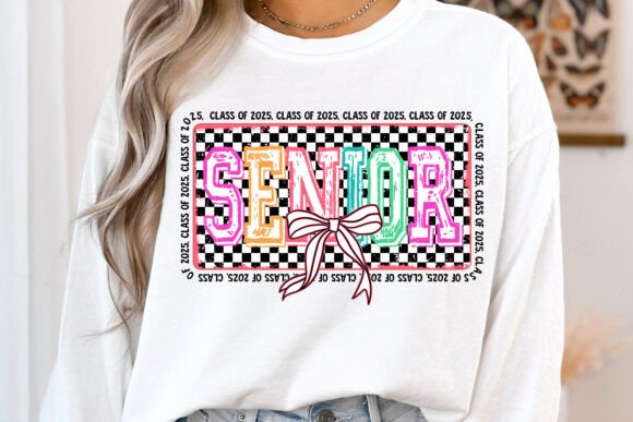 Senior checkered boxed