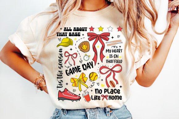 Game day softball collage