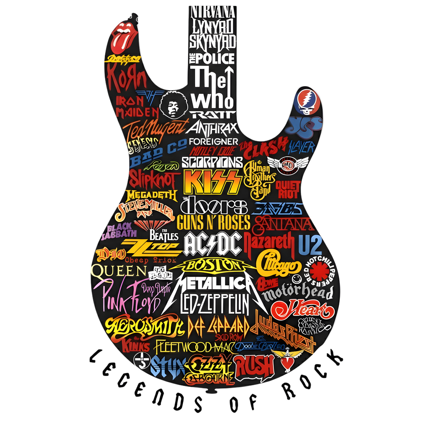 Legends of Rock dtf transfer