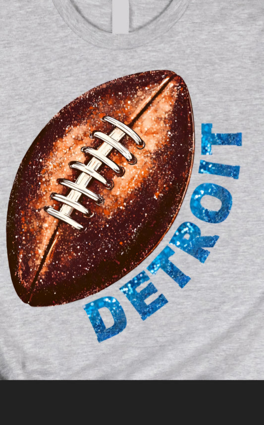 Faux Glitter DETROIT FOOTBALL