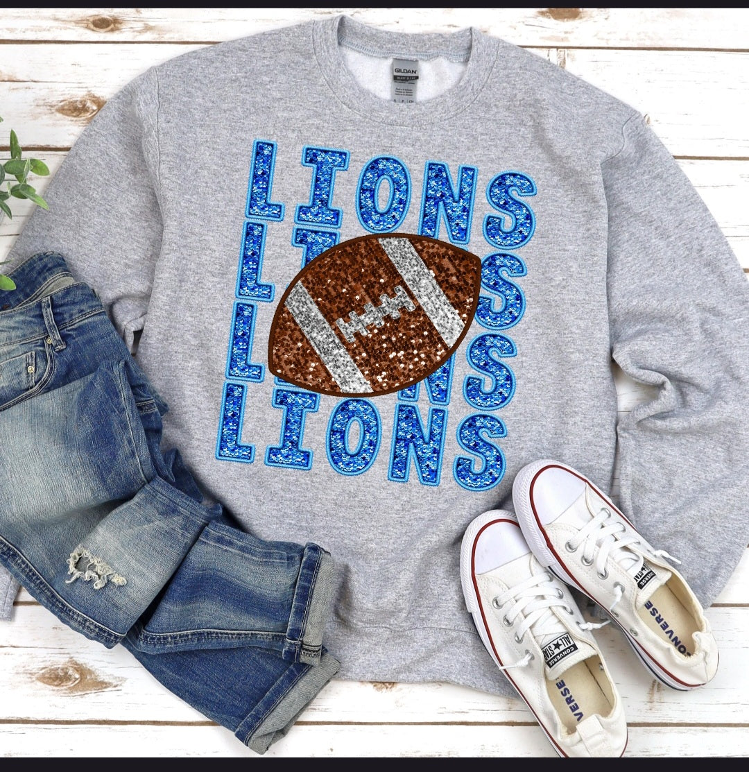 Faux glitter lions