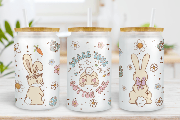 Libbey 16oz Cup UV Shake your cottontail