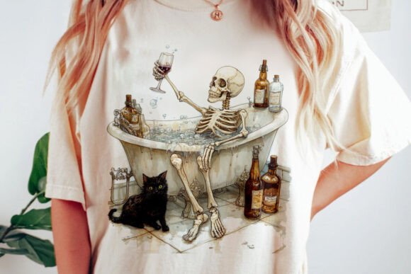 Skeleton in a tub