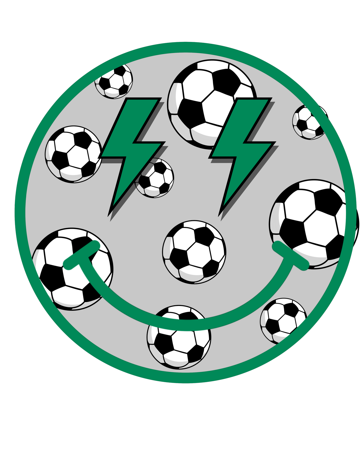 soccer smile dtf transfer