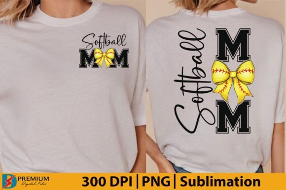 Softball Mom PNG Coquette Bow Retro Mama - Hur&Co.