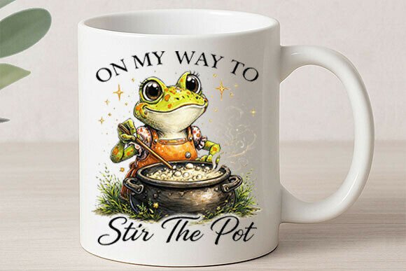 On my way to stir the pot (4in) uv decal