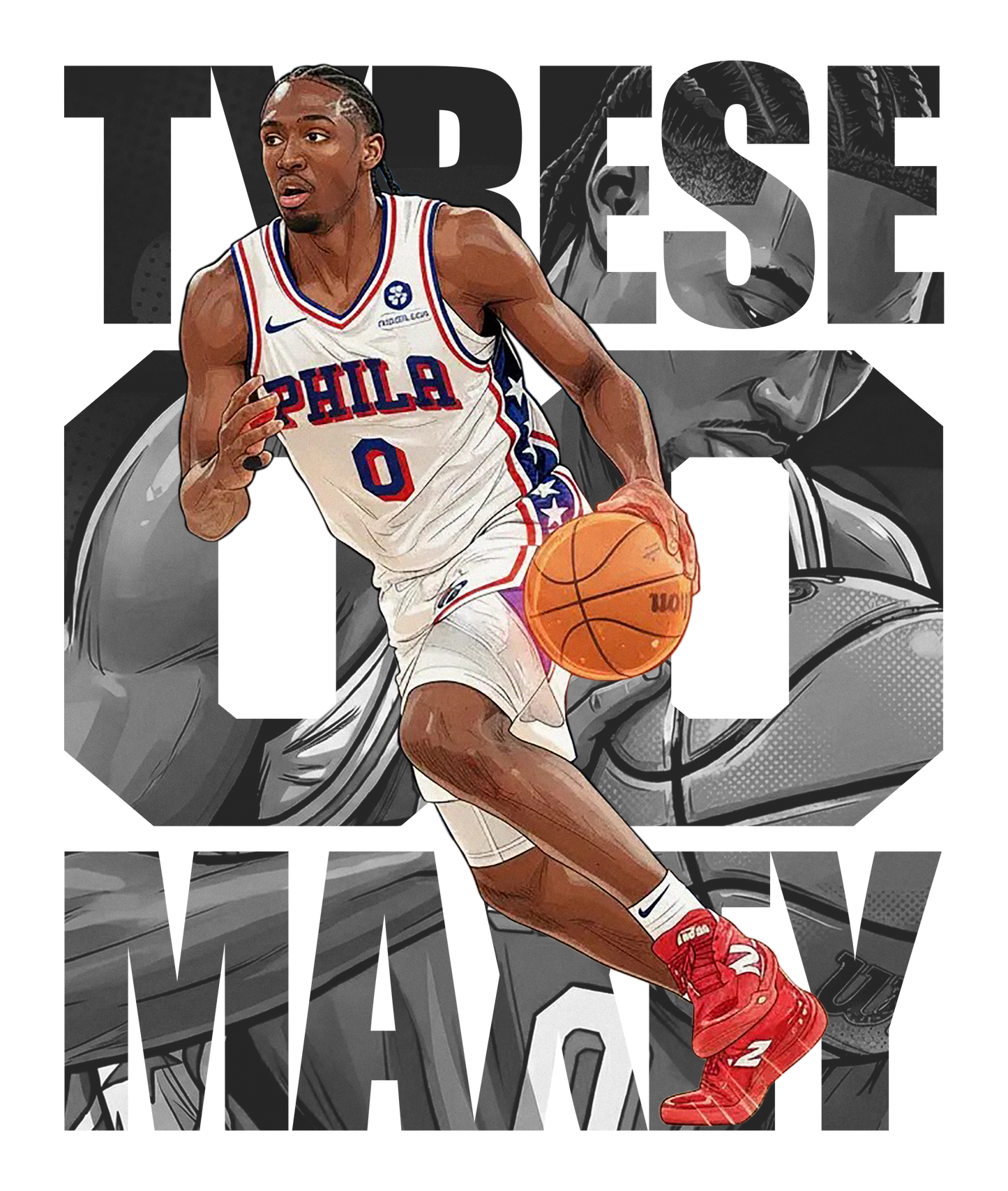 TYRESE MAXEY Dtf transfer