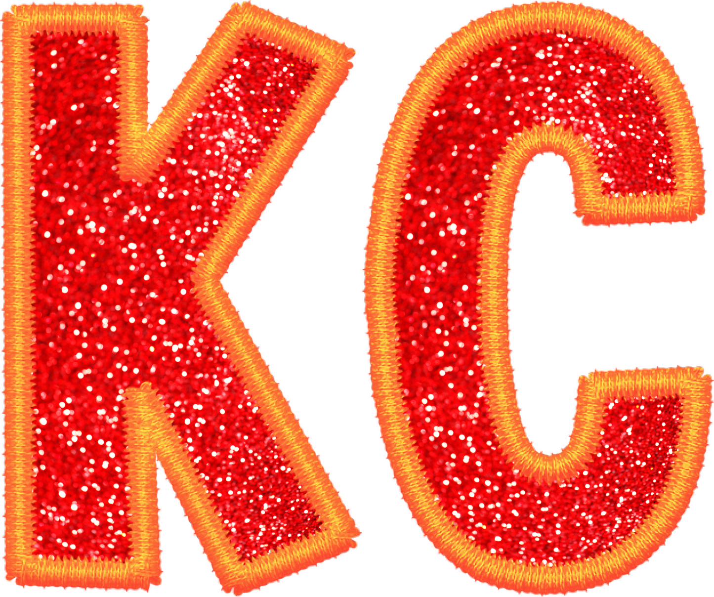 faux glitter KC dtf transfer