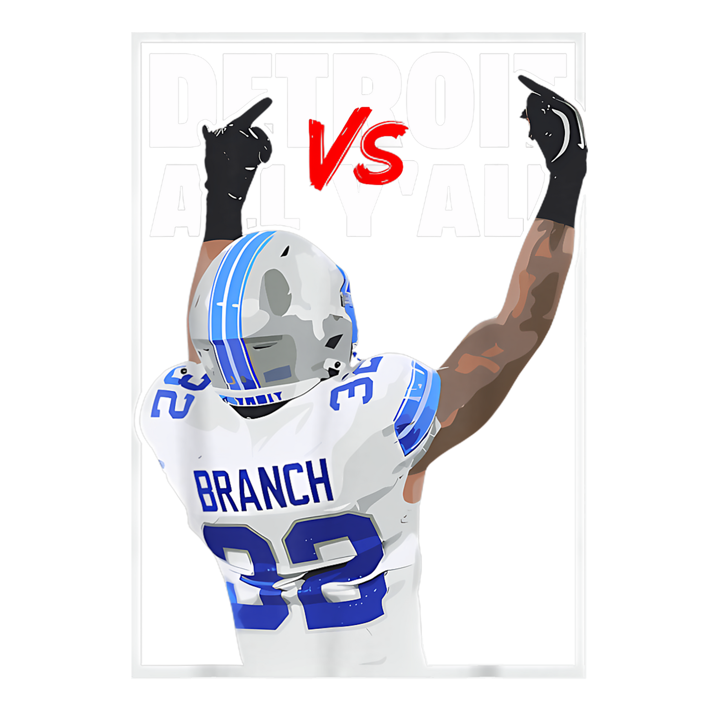 D vs all ya'll (white font - & Border) Dtf transfer